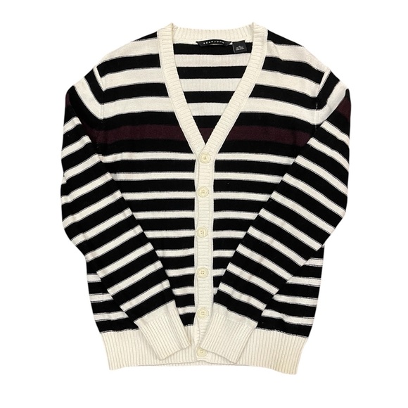 Sean John Striped Cardigan Size Medium - Picture 2 of 5